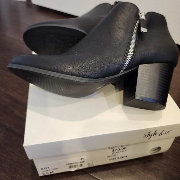 NEW Style & Co black booties - Size 8.5 - Picture 5 of 5